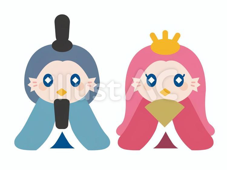 アマビエおひなさま ひな祭り,アマビエ,お雛様のイラスト素材