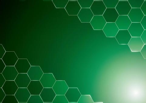 六角形の緑色のデジタルイメージ素材 デジタル,ビジネス,サイバー,六角形,スタイリッシュ,光,緑色,背景のイラスト素材