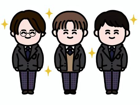 穿校服的男生(微笑②), 穿校服的男生(微笑②), 初中生, 高中生, 同學,