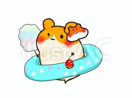 夏感溢れるハムスター