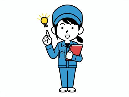 Illustration, female, operator, hat, 