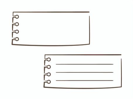 ノートの切れ端　手書き風 ノート,切れ端,罫線,紙,文具,手書き風,セット,フレームのイラスト素材