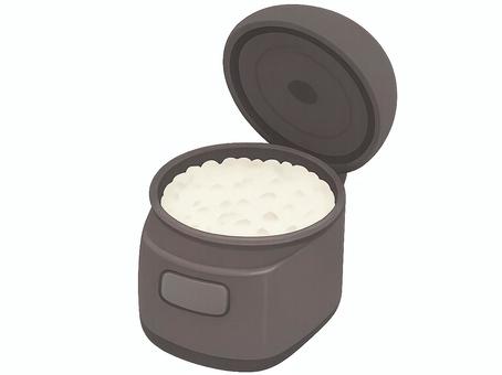 炊飯器で炊き上がった白米