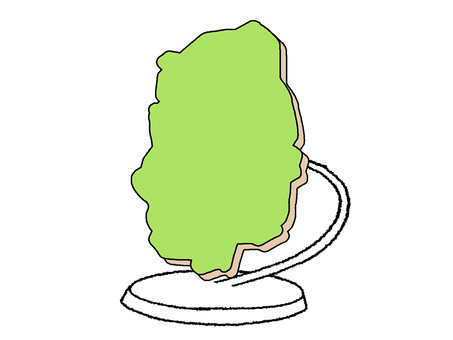 いわて 岩手,地図,オブジェ,pop調,手描き,挿絵,ワンポイント,素材,商用可,無料のイラスト素材