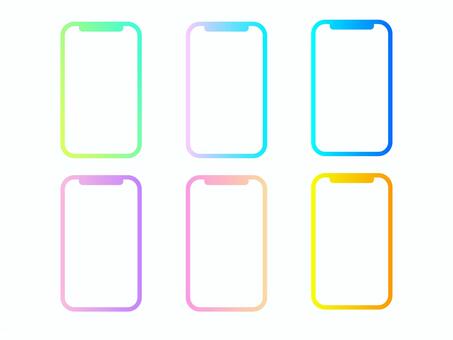 スマホのアイコンセット グラデーション スマホ,アイコン,セット,アプリ,ui,シンプル,グラデーション,カラフル,デザイン,便利のイラスト素材