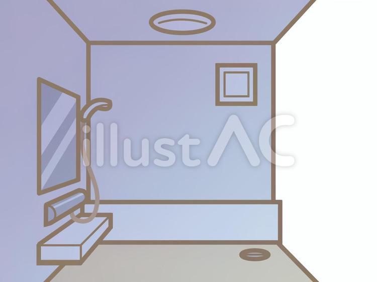 集合住宅の浴室-夜210206 風呂場,浴室,バスルームのイラスト素材