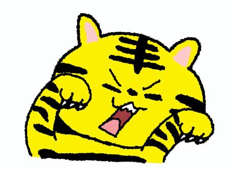 襲うトラ 襲うトラ トラ,襲う,爪,pop調,手描き,挿絵,ワンポイント,素材,商用可,無料のイラスト素材