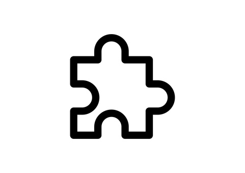 プラグインアイコン（拡張機能） ジグソーパズル,プラグイン,拡張機能,アドオン,アドイン,パズル,sns,web,サイト,hpのイラスト素材