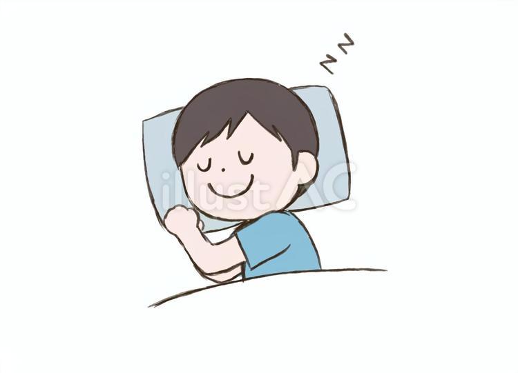 寝てる男の子 寝てる,男の子,睡眠のイラスト素材