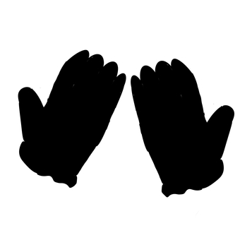 手袋のシルエット