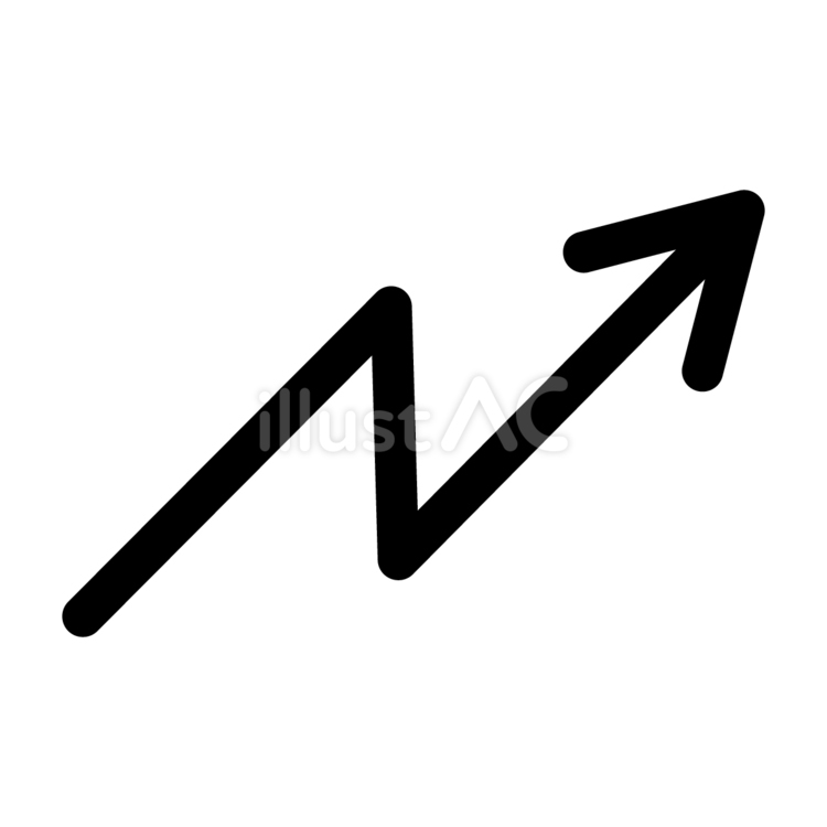矢印屈折UPアイコン　黒 矢印,アイコン,upのイラスト素材