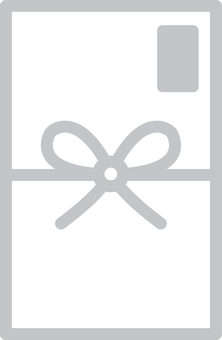 ピクトグラムの銀のご祝儀袋です。 ピクトグラム,お年玉,ご祝儀袋,シンプル,のし袋,お祝い,結婚式,和風,贈り物,儀式のイラスト素材