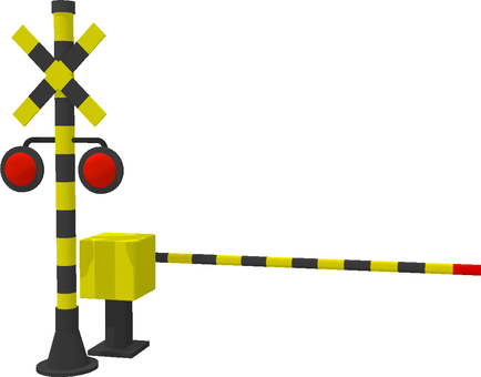 踏切 鉄道,踏切,遮断機のイラスト素材