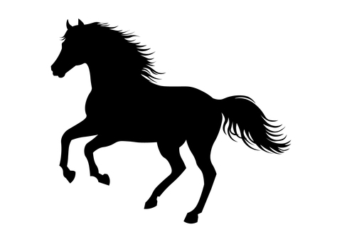 馬のシルエットイラスト