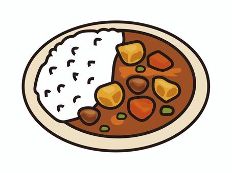 カレーライス カレーライス,料理,食べ物,フード,日本食,家庭料理,ごはん,ライス,皿,ランチのイラスト素材