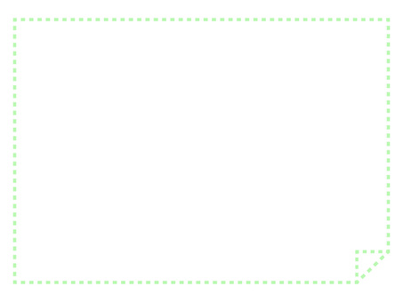 ページのめくれを表現・角折れフレーム フレーム,背景,飾り枠,四角形,点線,横,破線,角折れ,ページ,めくりのイラスト素材