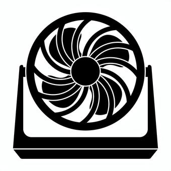 サーキュレーターのシルエット サーキュレーター,家電,アイコン,機械,物,道具,送風,シルエット,黒のイラスト素材