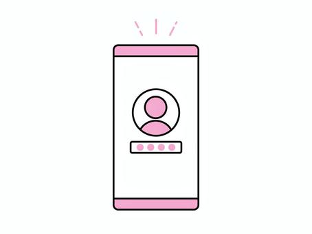 スマホのアカウントをイメージしたアイコン スマホ,スマートフォン,アカウント,アイコン,人,人物,人間,ユーザー,ピクトグラム,ログインのイラスト素材