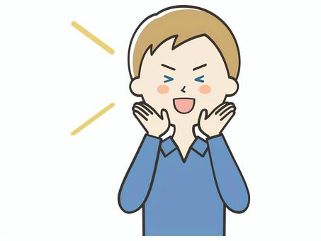 応援する白人男性 応援する白人男性 頑張れ,叫ぶ,呼ぶ,声かけ,集客,応援,声援,お知らせ,注目,男性のイラスト素材