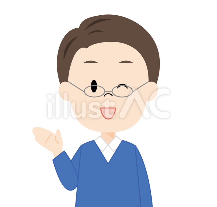 男性（案内） 案内,こちら,紹介のイラスト素材
