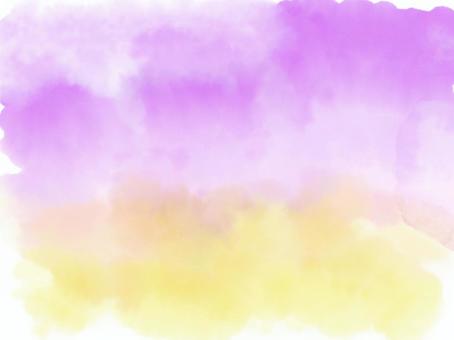 紫とオレンジのおしゃれな水彩背景＿にじみ おしゃれ背景,バックイメージ,水彩,淡い,ぼかし,にじみ,背景,素材,ポストカード,メッセージカードのイラスト素材