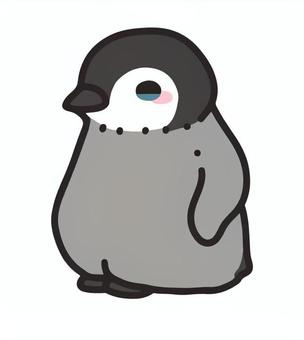 コウテイペンギンの赤ちゃんのイラスト コウテイペンギン,赤ちゃん,動物,鳥,南極,生き物,かわいい,羽毛のイラスト素材