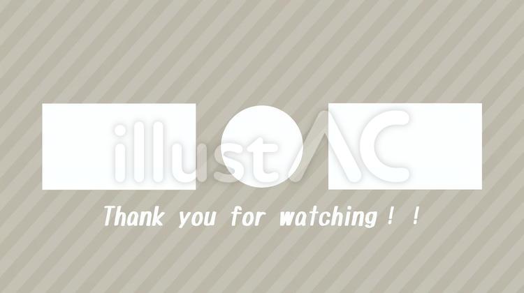 くすみカラーの動画配信エンドカード エンドカード,フレーム,背景のイラスト素材
