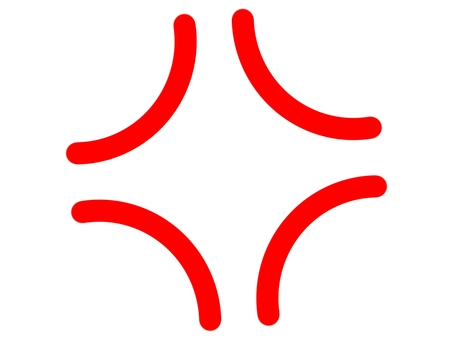 怒りマーク　赤 怒り,マーク,イライラ,赤,ムカつく,キレる,プンプン,ブチギレ,不満,ストレスのイラスト素材