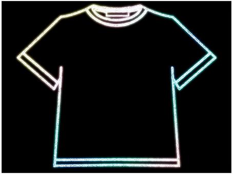 Tシャツのフレ−ム　ネオン　パステル tシャツ,フレ−ム,ポストカード,メッセージカード,飾り枠,あしらい,ネオン,グラデーション,パステルカラー,黒のイラスト素材