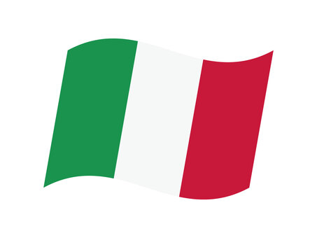 イタリアの国旗 イタリア,トリコローレ,国旗,旗,なびく,はためく,三色旗,ベクター,斜め,シアーのイラスト素材