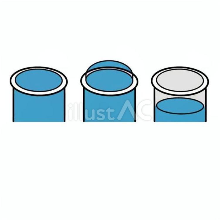 結果 コップ,水,表面張力のイラスト素材