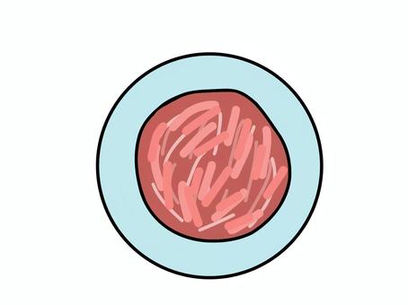 培養肉の手描きイラスト 培養肉,手描き,シンプル,シャーレ,研究,実験,人工肉のイラスト素材