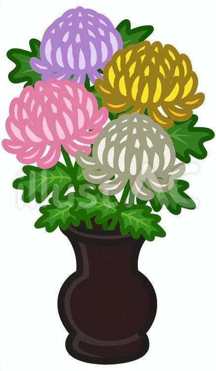 仏花 仏花,花立,花のイラスト素材