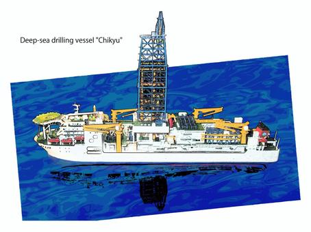 地球深度調査船ちきゅう 調査,資源,海洋,海,テクノロジー,ちきゅう,模型のイラスト素材