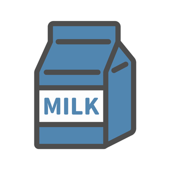 牛乳のイラストロゴマーク 牛乳,牛,乳飲料,ドリンク,飲み物,乳製品,カルシウム,ロゴ,アイコン,シルエットのイラスト素材