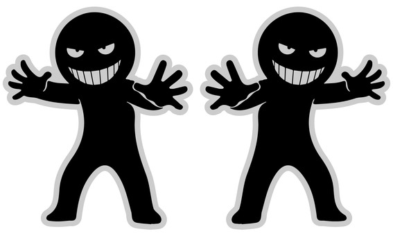 にやけ顔の悪人Ｔこんにちわー 悪人,にやける,悪,悪役,悪意,嘲笑,あざけ笑い,悪行,いたずら,ずるのイラスト素材