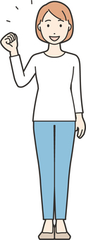 T-shirt female-coloring-060-whole body, , JPG, PNG and AI