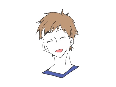 Illustration, male, a smile, smile, 