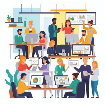 ビジネスシーン パソコン作業