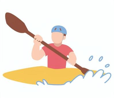 Illustration, a canoe, kayak, sports, 