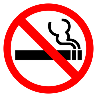 禁煙マーク　黒 禁煙,喫煙禁止,マーク,禁煙サイン,タバコ禁止,たばこ,アイコン,シンプル,単品,黒のイラスト素材