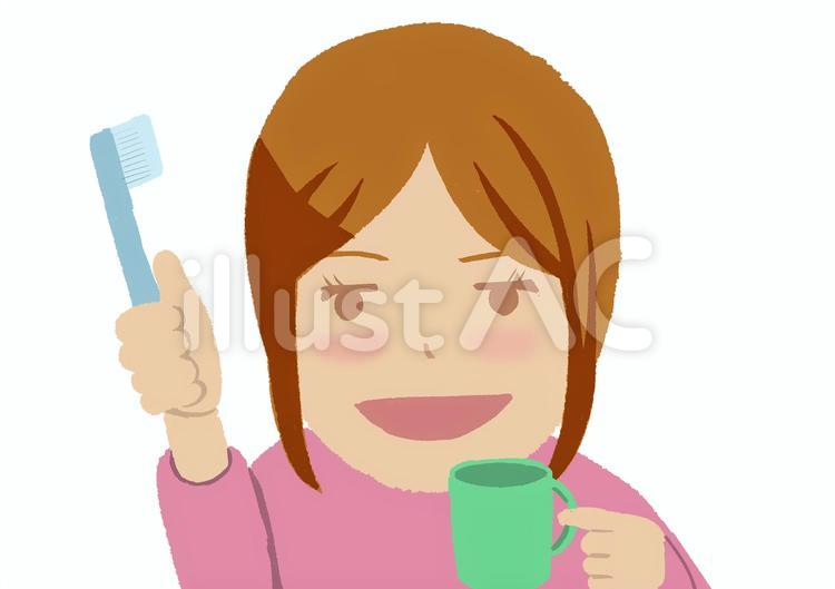 歯磨き 歯ブラシ,歯磨き,コップのイラスト素材