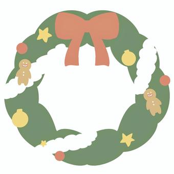 クリスマスリース クリスマス,リース,クリスマスリース,赤リボン,クリスマスパーティーのイラスト素材
