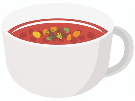 Illustration, minestrone, cup soup, winter, JPG and PNG