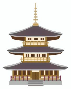 三重塔 三重塔,塔,アイコン,イラスト,観光,観光地,旅行,旅,日本,和風のイラスト素材
