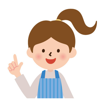 Girl apron, girl, apron, finger pointing, JPG, PNG and EPS