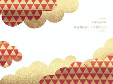 New Year's card Japanese paper Japanese background 66 Horizontal composition New Year's card Japanese paper Japanese background 66 Horizontal composition