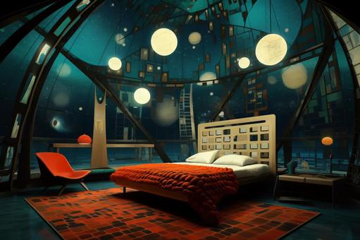 Illustration, bedroom, bed, room, 