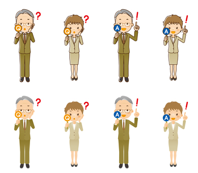 Illustration, employee, office worker, businessman, 