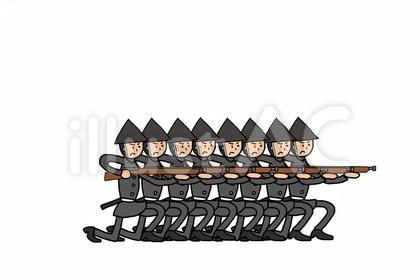 銃を構える新政府軍